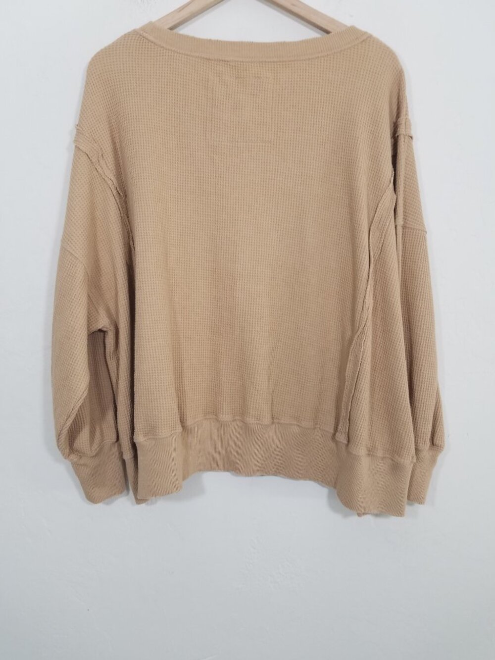 American Eagle LIVED-IN Waffle Oversized Pullover Sweater Size M - Picture 5 of 6